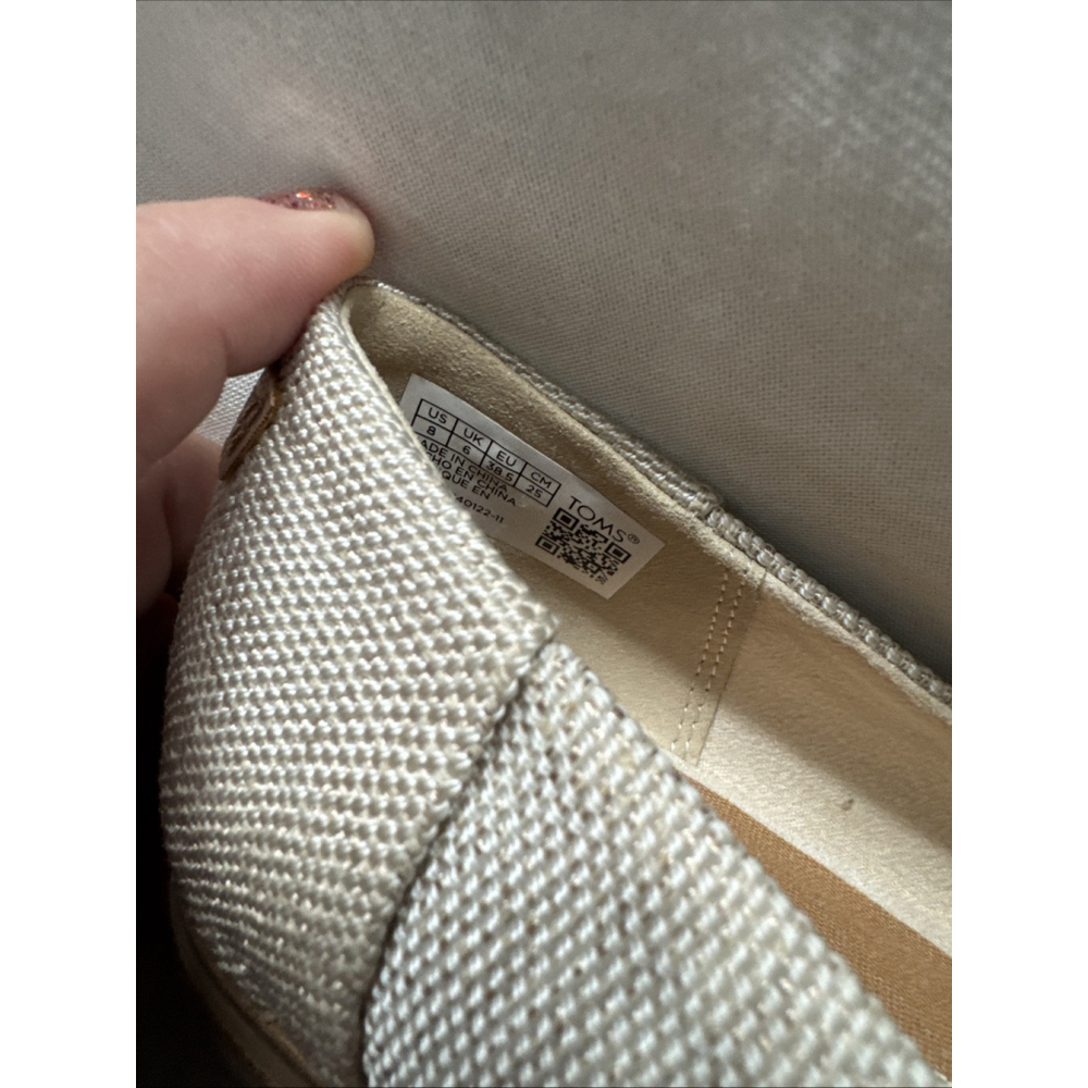Toms Loafer Women's Flat Beige SlipOns 8W Work Church Everyday Office New No Box - Picture 12 of 16